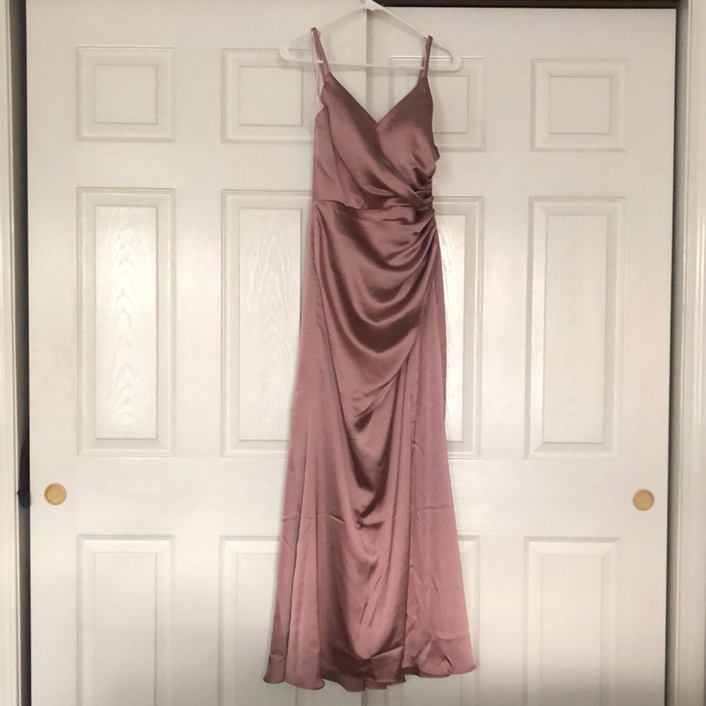 Revelry - Rory Satin Dress in Rose Quartz **BRAND NEW WITH TAGS**